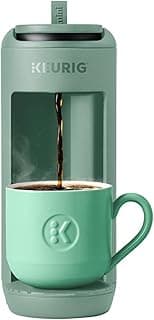 Keurig K-Mini Mate Single Serve K-Cup Pod Coffee Maker, Brews Up to 12 oz Cup, Compact Portable Coffee Machine for Small Spaces, Great for Dorms & Offices, Glamping Green | Small Spaces, Great for Dorms & Offices, Glamping