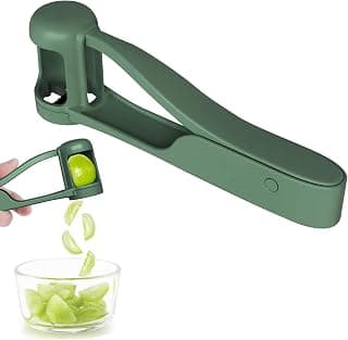 WhiteRhino Grape Cutter Grape Slicer for Toddlers,Grape Cherry Tomato Strawberry Cutter Quarter Slicer tool For Vegetable Fruit Salad Cake Decoration,Stainless Steel kitchen Gadget Fruit cutter(Green)