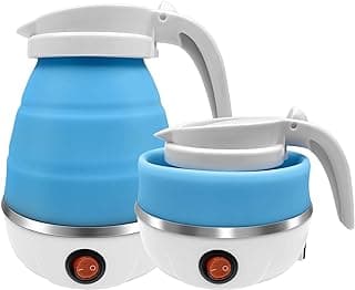 0.6L Small Travel Foldable Electric Kettle Collapsible Coffee Tea Kettle | Automatic Shut-Off,Portable Foldable,Easy Storage