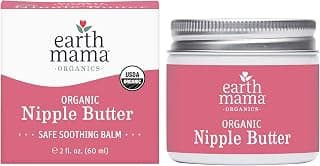 Organic Nipple Butter - 2 fl oz - Lanolin-Free Nipple Cream - Safe, Soothing Balm for Breastfeeding - Postpartum Essentials for Nursing