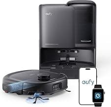 eufy E25 Robot Vacuum and Mop Combo, 20,000 Pa, HydroJet Roller Mop | Extendable Side Brush, Zero-Tangle Design, All-in-One Station, AI Obstacle Avoidance, Edge-to-Corner Cleaning