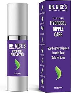 Perfect Gift Idea: Dr. Nice's Moisturizing Gel - Lanolin-Free Nipple Cream for Breastfeeding - Nursing Essentials With Instant Cooling Relief for Sore Nipples - Water-Based Moisturizer Safe for Mom & Baby - (1 Fl. Oz)