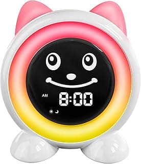 Toddlers Sleep Training Clock, Ok to Wake Clock with Red Green Light | Nap Timer, Gift Idea for Toddler Girls Boys
