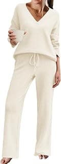 Pullover Sweater Top Wide Leg Pants Set,Fall Winter Matching Outfits,Comfy Cozy Loungewear,for Home,Travel