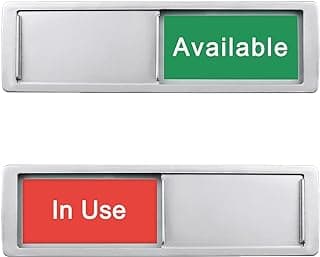 Privacy Sign, in Use/Available for Home Office Restroom Conference Hotels Hospital, Privacy Slide Door Sign, (7'' x 2'')