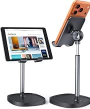 LISEN Cell Phone Stand Phone Holder for Desk, Office Decor Gadgets for Men | Office Gifts for Women, iPhone Stand, Gadgets for Men, Office Decor, Gaming Desk Accessories for Samsung Fold 8, Switch, iPad