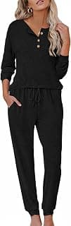 Polyester-rayon blend,henley neckline,functional button,elastic waistband,drawstring,Side pockets,sleepwear, loungewear.