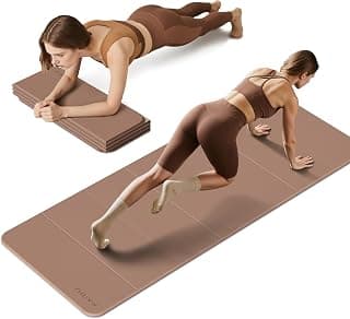 Non-slip, extra thick & wide, foldable & portable. Ideal for yoga, Pilates & home gym workouts.