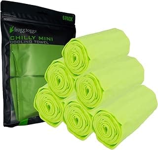 FROGG TOGGS Chilly Mini Cooling Neck Towel, 6 Pack | Evaporative technology continues cooling for hours, reusable design, machine washable