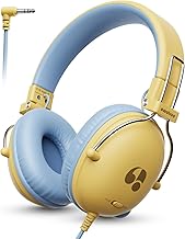 awatrue Kids Headphones, 74/85dB Safe Volume Limit, Stereo Sound, Wired On-Ear Headphones for Kids Boys Girls, 3.5mm Jack for Tablet, iPad, Kindle, YOTO Player, Airplane Travel, Yellow