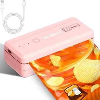 Chip Bag Sealer with 3 Gear Adjustable, Portable Heat Sealer, Bag Resealer for Chips Snacks Mylar, Packaging Home Bakers Gift