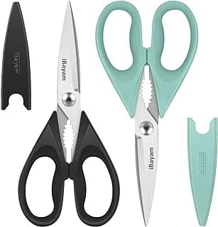 Stainless Steel Blade, Soft Comfort-Grip Handle, Dishwasher Safe, Food & Meat Scissors, Home, Kitchen, Dining Utility Gadgets