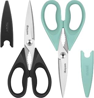 Stainless Steel Blade, Soft Comfort-Grip Handle, Dishwasher Safe, Food & Meat Scissors, Home, Kitchen, Dining Utility Gadgets