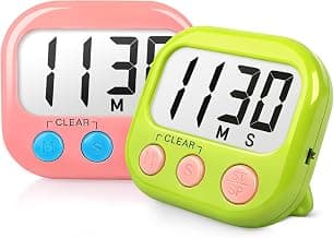 Kitchen Timers for Cooking, Large Screen, Strong Magnetic, Loud Alarm, Teacher Supplies