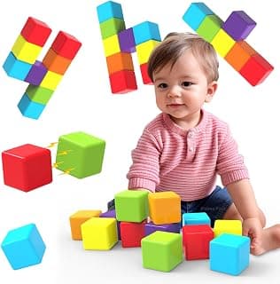 Sensory & Montessori Toys for Boys & Girls 1 2 3 Years Old, Toddler Travel Toys, Magnet Toys for Kids Birthday Gifts (12 PCS)