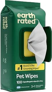 3-in-1 Dog Wipes for Paws & Butt, Deodorizing, White Tea & Basil 100ct | Hypoallergenic, 3-in-1 Cleaning and Hydrating, for Grooming Paws, Body and Butt