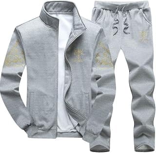 Men's 2 Pieces Tracksuits Running Jogging Sports Suits Athletic Long Sleeve Sweatsuit