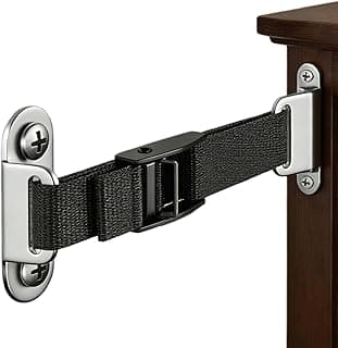 Furniture Anchors (2 Sets) for Baby Proofing,Anti Tip Furniture Anchors,Furniture Wall Anchor,Adjustable Furniture Straps,Wall Anchors for Furniture Securing for Baby&Pet Safety