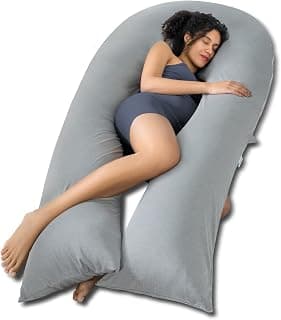 65 Inch Extra Long Comfort Full Body Support for Back, Hips, and Legs, Designed for Pregnant Women and Other Adults, Grey