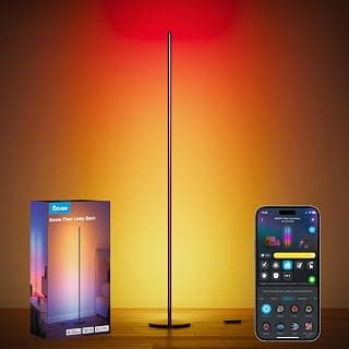 Compatible with Alexa and Matter, Modern Floor Lamp with Music Sync and 16 Million DIY Colors, Standing Lamp for Bedroom