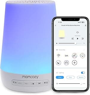 Toddler Sleep Trainer 34 Soothing Sleep Sounds, Timer, App Remote Control, Egg Light, Personal Sleep Routine Alarm Clock