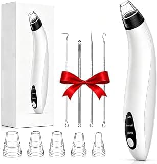 with 3 Suction Power,4pcs Stainless Tools,5 suction probes,USB Rechargeable,for Nose,T-Zone,Whiteheads and Oily Skin