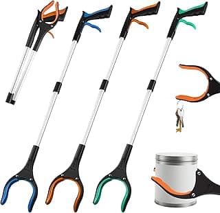 Grabber Reacher Tool,3-Pack 32" Foldable Reacher Grabber Pickup Tool with 360° Rotating Jaw & Magnetic Tip, GarbageTrash Picker Upper Grabber,Lightweight Grabbers for Seniors/Elderly | Magnetic 360° Rotating Jaw,Lightweight,Easy to Grab Trash and Small Items,Perfect for Elderly,Household and Outdoor Yard Use