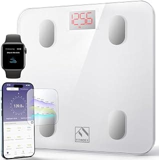 Digital Bathroom Weighing Scale with with BMI, Body Fat, Muscle Mass, Accurate for Weight Loss, 400lbs,FSA Eligible HSA