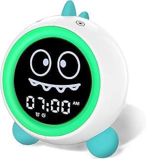 Amazon Deal Alert: Kids Alarm Clock, Toddler Sleep Training Clock with Night Lights, Sound Machine, Time to Wake Dinosaur Alarm Clock for Children, Gift Ideas for Kids Toddler Boy Girl (Green)
