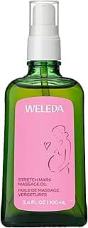 Weleda Stretch Mark Pregnancy Massage Oil, 3.4 Fluid Ounce, Plant Rich Oil with Vitamin E, Sweet Almond, Jojoba and Arnica Oils