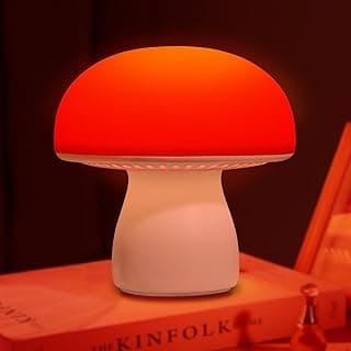 630-670 Red Light with Timer, Portable&Rechargeable, Touch Control for Baby kids Adults, Circadian Melatonin, Mushroom-shaped