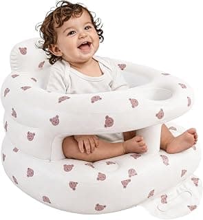 Portable Sit Me Up Floor Seat, Blow Up Baby Chair for Infants 3-36 Months, Home & Travel