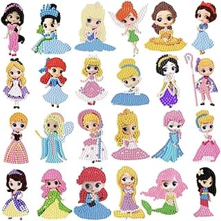 Diamond Art Kits for Kids & Girls & Boys, Arts & Crafts for Kids Ages 4-8,Craft Kits for Ages 8-12, Mosaics Bead Art,Painting Kits,Princess Gem Art Kits for Grils Boy Birthday Party Gift Toy