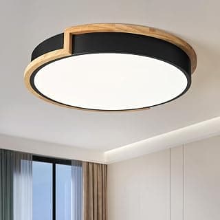 15.75 in, Black, 4000K Neutral Light, CRI90+, Round Flush Mount Ceiling Light for Kitchen, Bedroom Hallway Entryway