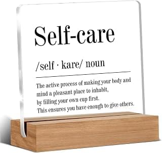 Self Care Definition Massage Room Bathroom Decorative Signs Plaque