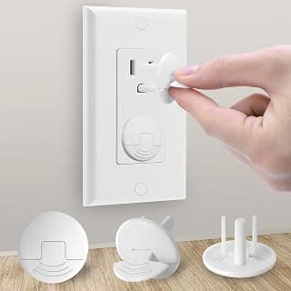PRObebi Outlet Covers Baby Proofing White - 38 Pack Plug Covers for Electrical Outlets, Child Proof Socket Covers, Baby Safety Products for Home, Office, Easy Insatllation