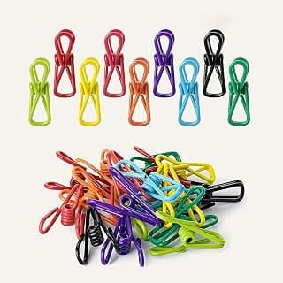 10 Pack Small Chip Clips Heavy Duty Strong Paper Clips for Chip Bag Package Clothes Paper Multi-Purpose Binder for Office Utility Metal Colorful Kitchen Home
