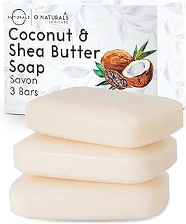 Natural Coconut Shea Butter Soap Bar 3 Pack - Gifts for Women | 100% Natural, Gift Set, Premium Ingredients & Essential Oils, Spa Gifts for Women & Men, Body Wash & Face Soap, Cold Process