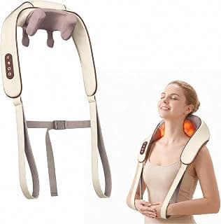 Cordless Deep‑Tissue Shiatsu, Back & Leg Pain Relief, Kneading Massage for Shoulder,Gifts for Men or Women