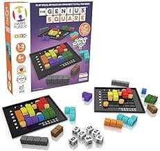 The Genius Square from the Happy Puzzle Company | Game of the Year Award Winner | 60000+ Solutions | STEM Puzzle Game for 1-2 Players | Ages 6 - Adult | Roll the dice and Race to Fill the Grid!