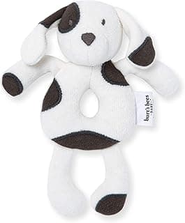 Burt's Bees Baby Unisex Infant Rattle Toy, Nursery Sensory Animal Plush Made with 100% Organic Cotton Shell and Polyester Fill, Sweet Bear, Bunny, or Dog Stuffed Animals for Babies