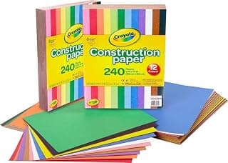 Crayola Construction Paper Bulk Pack (480 Sheets) – 10 Assorted Colors, 9x12, Teacher School Supplies & Classroom Must Haves, Card Making Craft Supplies, Art Paper | 9x12 Construction Paper, Teacher School Supplies & Classroom Must Haves, Card Making Craft Supplies, Art Paper