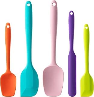 Spatulas Silicone Heat Resistant for Baking,Cooking,and Mixing High Heat Resistant Non Stick Dishwasher Safe BPA-Free