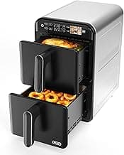 11.6QT Dual Basket Air Fryer Oven, Vertical 2-Basket Design, 6-in-1 Presets Function with Digital Touchscreen, Sync & Match, Easy to Clean, Dishwasher Safe, Family Meals