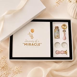 Pregnancy Journal for First Time Moms | Baby Essentials Memory Book Gift Set, All-in-One Keepsake Box, Wax Seal Kit and Footprint Kit, Baby Scrapbook, Photo Album