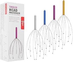 Yeipis 4 Pack Scalp Massagers, Handheld Head Massage Tingler, Scratcher for Deep Relaxation, Hair Stimulation and Stress Relief Christmas Gift