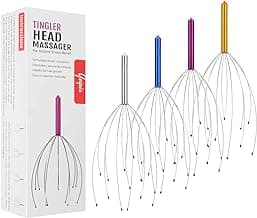 Yeipis 4 Pack Scalp Massagers, Handheld Head Massage Tingler, Scratcher for Deep Relaxation, Hair Stimulation and Stress Relief Christmas Gift