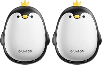Gaiatop Magnetic Hand Warmers Rechargeable 2 Pack, 3 Settings Cute Pocket Penguin, Fast Hot Hands Reusable Portable Electric Heater for Camping Hunting Golf, Stocking Stuffers Gifts for Women Men