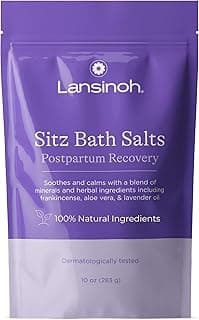 Sitz Bath Salts for Postpartum Care, Perineal Soak with Epsom Salt, Aloe Vera, Lavender & Frankincense Oil, 10 Ounces