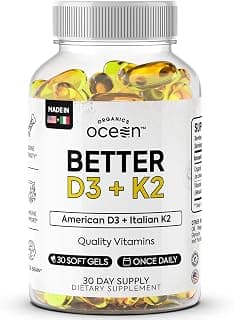 3,000 IU VegD3 from algae, 50 mcg MenaQ7 K2, daily bone health support, vegan, non-GMO, no synthetic fillers
